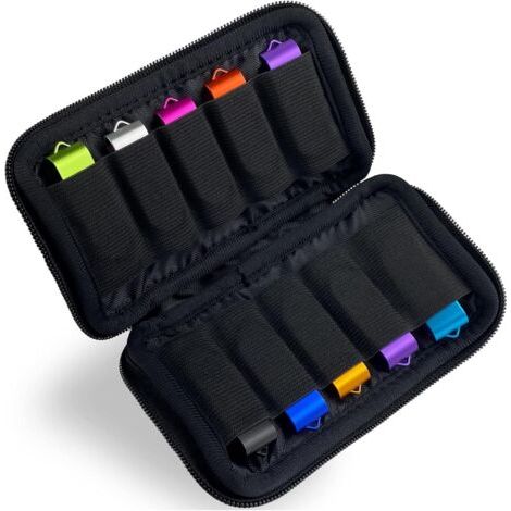 Qorva Usb-stick-aufbewahrungstasche, Aufbewahrungsetui, Organizer Für Elektronisches Usb-zubehör Mit 10 Fächern Für Usb-sticks/usb-speichersticks/usb-flash-laufwerke, Schwarz, 1 Stück