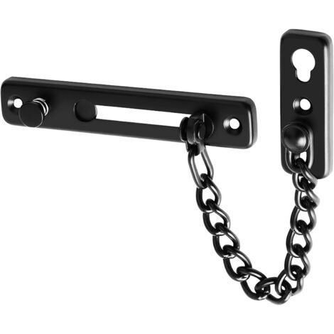 Qorva-sicherheitstürkette, Schmaler Türbegrenzer, Diebstahlsicherung Mit Feder Und Schrauben Für Innentüren, Mattschwarze Edelstahl-oberfläche