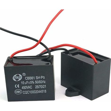 Rhg 2 Stück Cbb61 450v Ac 50/60hz Lüftermotor-stromkondensator 10uf