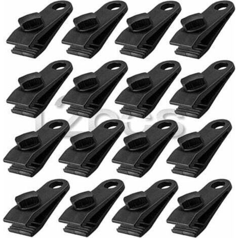 Rhg 12-teiliges Planenclip-set, Hochleistungs-planenclip-set, Sofort-markisenclips Für Zelte, Planen, Wohnwagen, Gartensonnenschutz, Schwarz (12)
