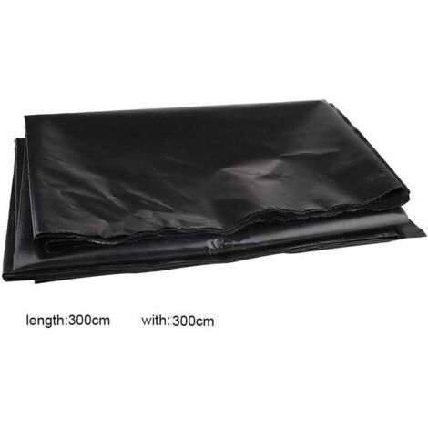 Qorva - 3 M X 3 M Teichfolie Aus Hochdichtem Polyethylen - Schwarz - Glatte Oberfläche Für Fischteiche Und Wassergärten