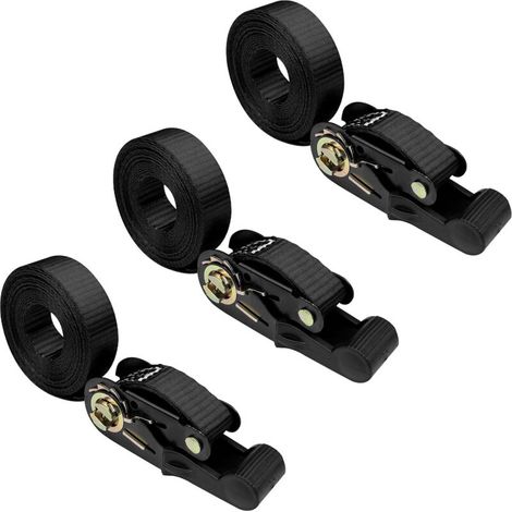 Rhg Parts Ratschengurt, Kleiner Spanngurt 2,5 Cm X 4 M, Ratschengurte, Motorradanhängergurt, Ratschen-spanngurte, Neuer Universeller Spanngurt (schwarz)