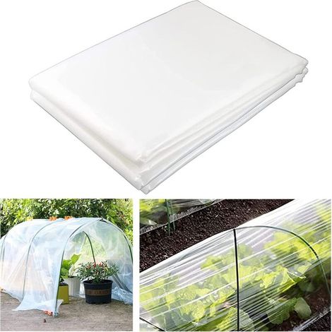 Rhg Polyethylen-gewächshausschutzplane, Extra Dicke, Transparente Kunststofffolie, Robuste Folienabdeckung Für Gartenpflanzen Im Gewächshaus, 2 X 3 M