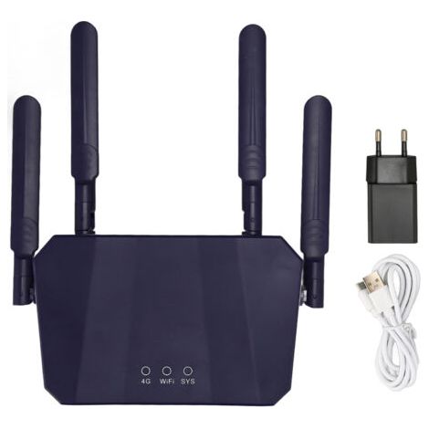 Rhg 4g Lte Highspeed-wlan-router (300 Mbit/s), Mobiler Wlan-hotspot Mit Sim-kartensteckplatz (100–240 V)