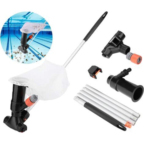 Qorva Manueller Poolsauger Für Aufstellpools, Poolsauger Für Gartenschlauch, Hydrauliksauger Für Whirlpools Und Gartenteiche, Teichsauger Für Boden Und Wände Im Boden, Wandmontierte Pools Ohne Stroman