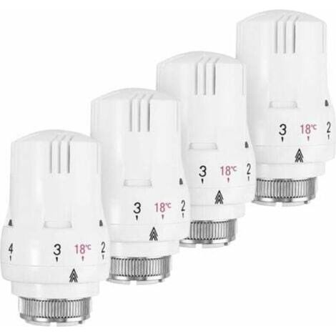 Rhg 4er-pack Thermostatventile Für Heizkörper, Thermostatköpfe Für Heizkörper, Thermostatventile M30 X 1,5