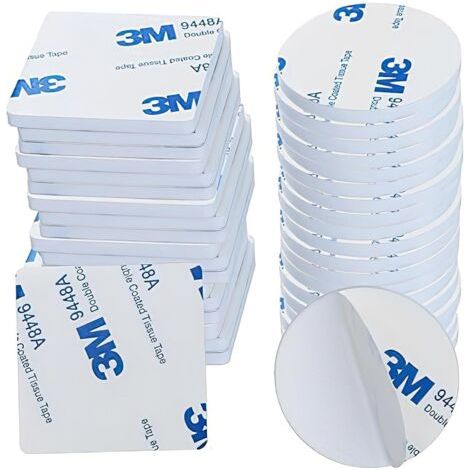 Qorva Extra Starkes Doppelseitiges Klebeband, Hochleistungs-doppelseitiges Klebeband, Schaumstoffklebeband Für Zuhause, Büro, Dekoration, Bilderaufhängung Ohne Bohren, 20 Stück Quadratisch 30 X 30 Mm