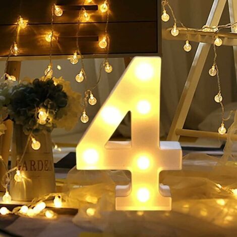 Qorva Led-zahlen, Leuchtzahlen 0 1 2 3 4 5 6 7 8 9, Warmweiße Dekorationsbeleuchtung, Leuchtreklame, Led-dekoration Für Geburtstagsfeiern, Hochzeiten Und Zuhause