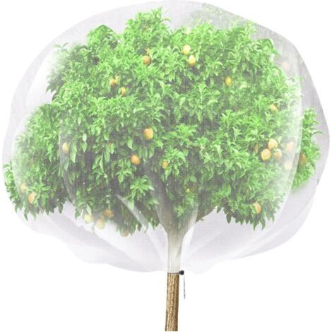 Qorva-insektennetz 100 X 120 Cm, Schutznetz Für Obstbäume Und Garten, Wiederverwendbares Feines Netz Mit Kordelzug, Zum Schutz Von Topfpflanzen.
