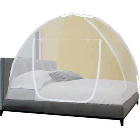 Qorva - Großes Pop-up-kuppel-moskitonetz 195x180 Cm Mobile Fürs Bett