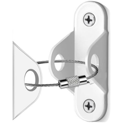 Qorva Möbelsicherheitsgurte, Kippsicherungsgurte, Robuste Wandanker, Zum Schutz Von Kindern Und Haustieren, Weiß
