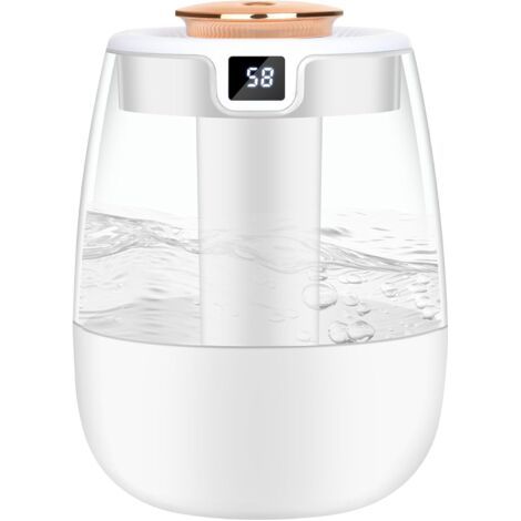 Qorva 2l Luftbefeuchter Für Schlafzimmer Mit Intelligenter Feuchtigkeitsanzeige, Ultraleise (20 Db), 20 Stunden Laufzeit, Automatische Abschaltung