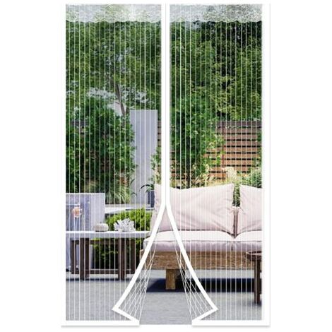 Qorva – 1 Weißes Magnetisches Moskitonetz, 80 X 230 Cm, Ultrafeines Moskitonetz Für Balkon Und Schlafzimmer