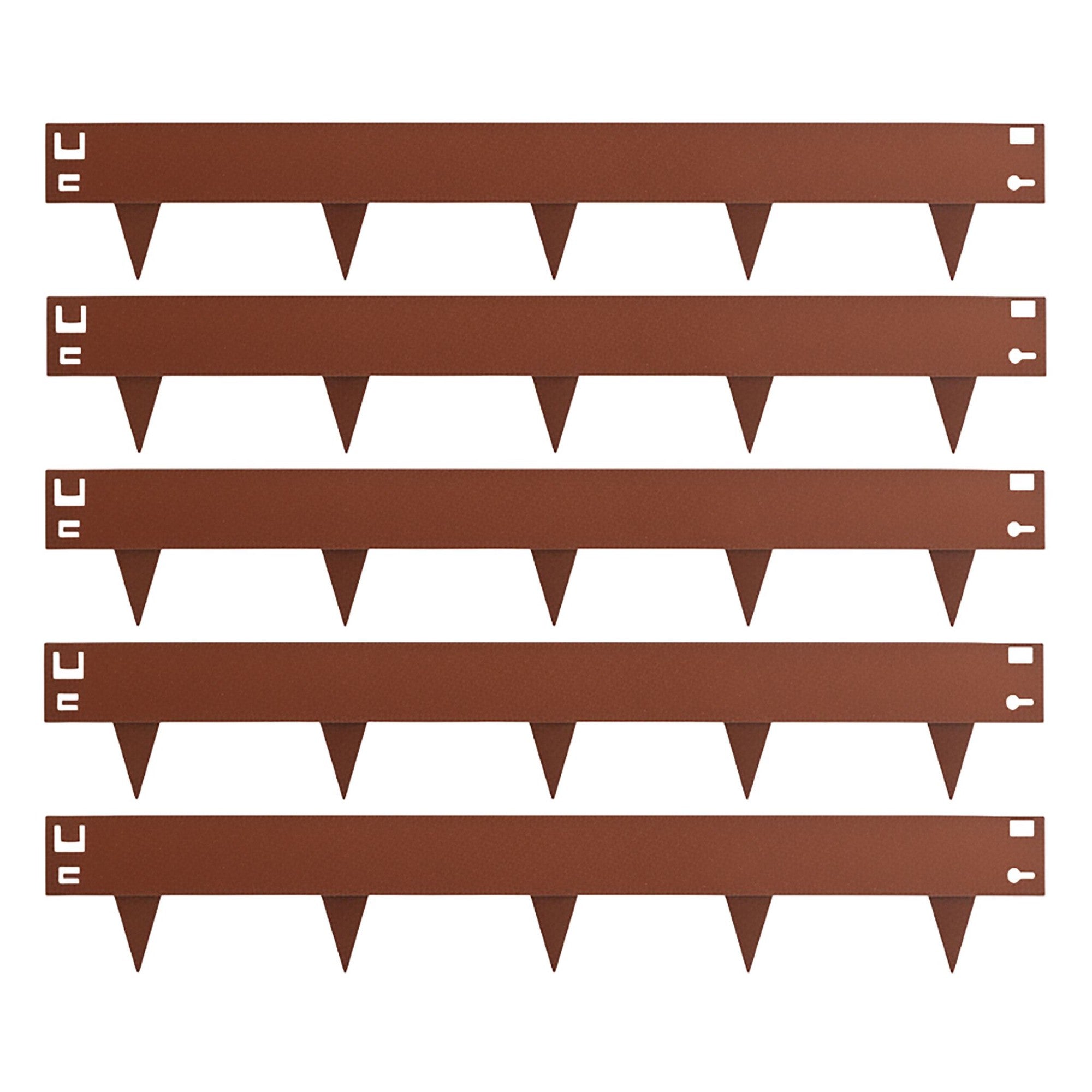 Steel Lawn Edging, Rust Look, Flexible Garden Border