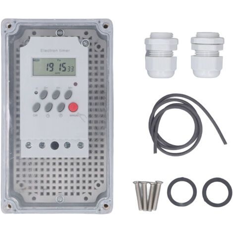 Qorva – Zeitschaltuhr Für Poolpumpen, Wasserdichte Digitalbox, Programmierbarer Zeitschalter Für Heizung, Spa-motor, 220 V Wechselstrom