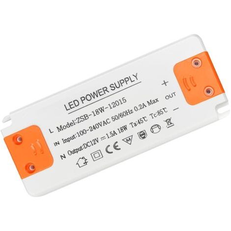 Qorva 220v Auf 12v-230v Led-treiber-transformator, 18w 1,5a 12v Netzteil, Geräuschlos, Für G4 Mr16 Gu5.3 Halogenlampen
