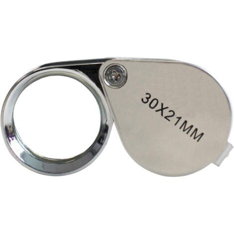 Qorva Juwelierlupe 30 X 21 Mm – Taschenlupe Für Schmuck Und Antiquitäten, 10-fache Vergrößerung – Faltlupe – Botanische Lupe