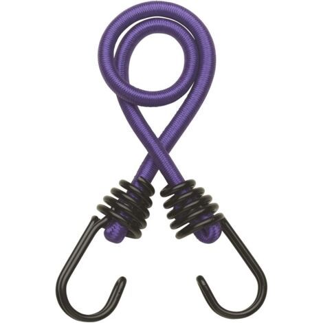 Qorva Gummiseile Mit Haken – 2er-pack – Latex – Für Aufbewahrung, Camping, Fahrräder, Anhänger – Doppelhaken Aus Stahl – 6 Mm X 50 Cm – Lila