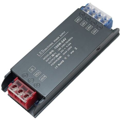 Qorva Led-treiber-transformator 220 V Auf 24 V, 100 W Ultraflacher Transformator, 4,16 A Netzteil, 220 V Ac Auf 24 V Dc Wandler, Niederspannungsnetzteil