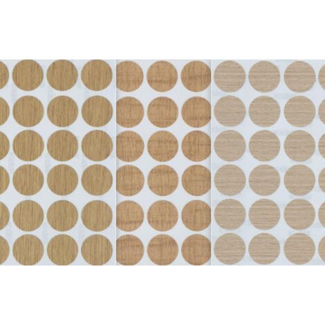 Qorva Helleiche, 162 Schraubenloch-abdeckaufkleber, 3 Bögen À 21 Mm, Holzstruktur, Zum Abdecken Unansehnlicher Schrauben An Möbeln, Wänden, Schränken Und Anderen Möbeln
