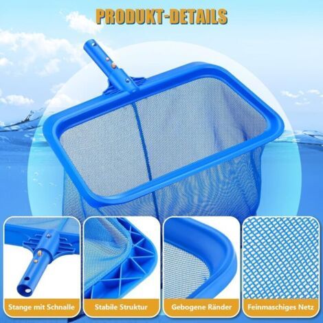 Qorva Oberflächenskimmer, Professioneller Bodenskimmer Mit Großem Fassungsvermögen Für Schwimmbäder, Oberflächen-laubentfernung Ohne Stange, Tiefenskimmer Für Schwimmbäder, Teiche, Whirlpools, Wasserp