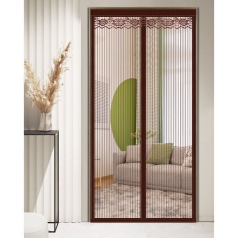 Qorva Magnetisches Moskitonetz, Kein Bohren Erforderlich, Ideal Für Balkon- Und Kellertüren (braun, 120 X 240 Cm)