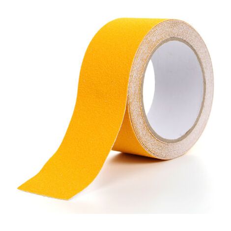 Qorva-gelb, 5 Cm X 5 M, Selbstklebender Antirutschstreifen Für Treppen, Rutschfest, Abriebfest, Für Den Innen- Und Außenbereich, Hohe Griffigkeit