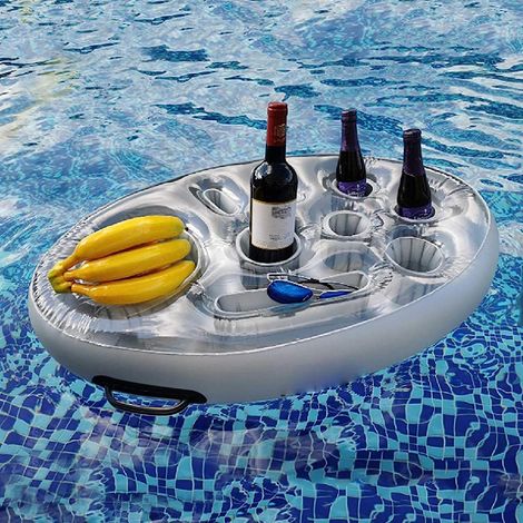 Aufblasbarer Getränkehalter, Tragbare Schwimmende Poolbar, Schwimmendes Tablett Für Pool & Spa Für Partys, Pool, Strand
