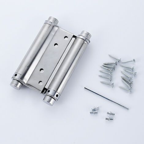 Qorva-2x Paar Doppelfederbänder Für Drehtüren, Edelstahl, Salon, Western-stil, 100 Mm