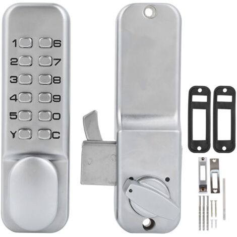Qorva - Mechanisches Zahlenschloss Mit 1-11 Ziffern - Für 10-60 Mm Schiebetüren - Gehäuse Aus Zinklegierung - Schlüsselloser Zugang Für Büros Und Balkone