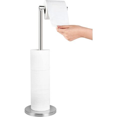 Qorva Freistehender Toilettenpapierhalter – Modernes Und Praktisches Design Fürs Badezimmer, Edelstahl, 5 Rollen