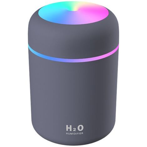 Qorva Mini-luftbefeuchter Mit Usb-anschluss, Zwei Sprühmodi, Geeignet Für Auto, Büro Und Schlafzimmer, 300 Ml, Grau