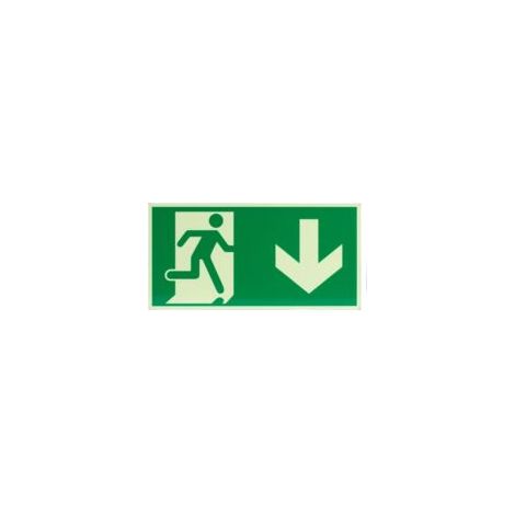 3er-pack Notausgangsschilder, Photolumineszierende Notausgangsschilder, Selbstklebende Notausgangsschilder, 300 X 150 Mm Notausgangsschilder Aus Aluminium