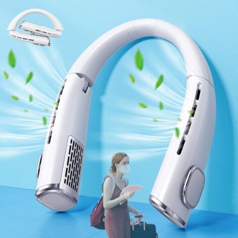 Qorva Nackenventilator, Tragbarer, Wiederaufladbarer Nackenventilator, Usb-c-anschluss, 4000 Mah, Tragbar