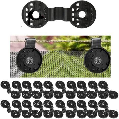 Qorva – 20er-packung Schattierungsnetzclips, Befestigung Für Garten-schilfnetze, Terrassen-rankgitter, Markisen, Patio, Wasserdichte Planenabdeckung, Netz