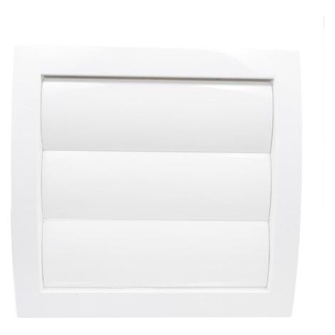 Qorva-weiß. Ø100-mm-anschluss. Lüftungsgitter Mit Beweglichen Lamellen, Jalousie Und Rückschlagklappe. Aus Abs-kunststoff.