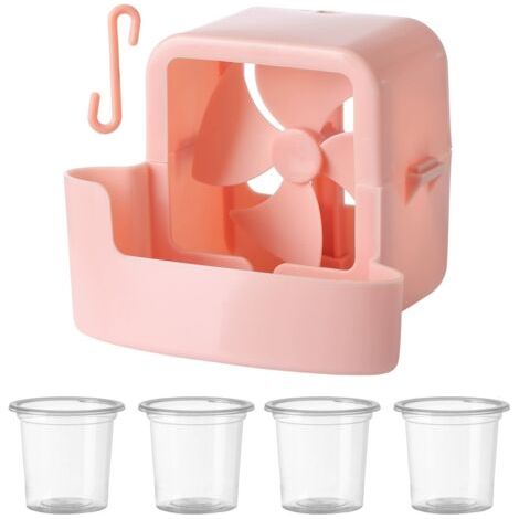 Qorva Tragbare Kühlbox Mit Haken (pink) – 1 Eislüfter Für Schnelle Kühlung – Eiswürfel Auf Den Tisch Geben