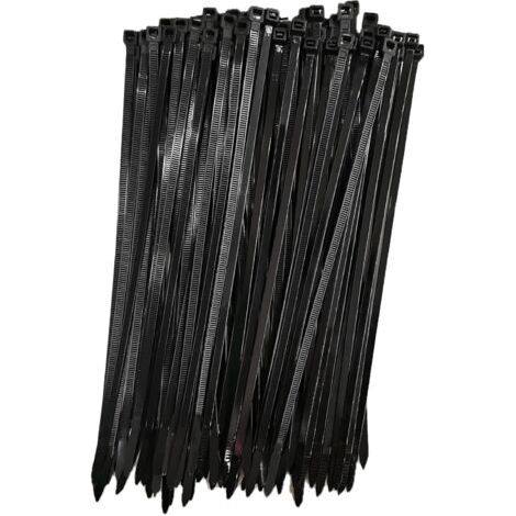 Qorva Nylon-kabelbinder Rilsan 250 Mm X 7,6 Mm – 22 Kg Bruchlast – 100er-set – Temperaturbereich: -20 °c Bis 85 °c