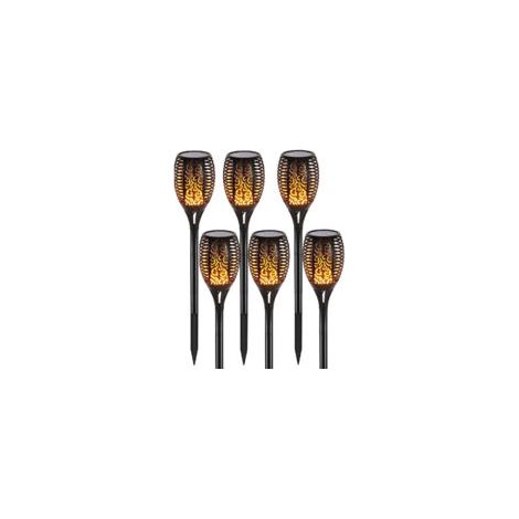12 Led-solarleuchten, 54 Cm, Gartendekoration Mit Flackerlicht, 6er-pack