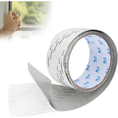 Qorva Schwarzes Klebeband Zur Reparatur Von Moskitonetzen (50 Mm X 2 M), Hochwertiges Werkzeug Zur Reparatur Von Moskitonetzen, Insektenschutzmittel
