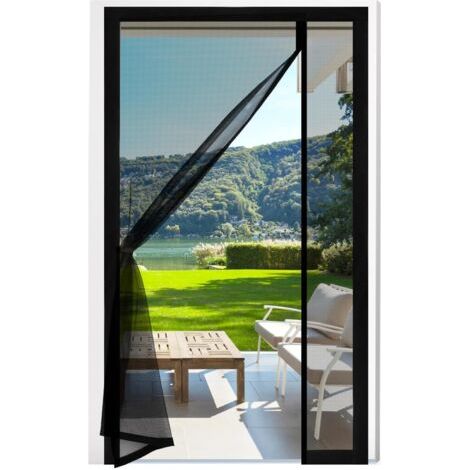 Qorva Magnetisches Moskitonetz, 90 X 210 Cm, Fiberglas, Balkon-moskitonetz, Seitlich Zu Öffnendes Fliegengitter Für Wohnzimmer, Schlafzimmer, Türen