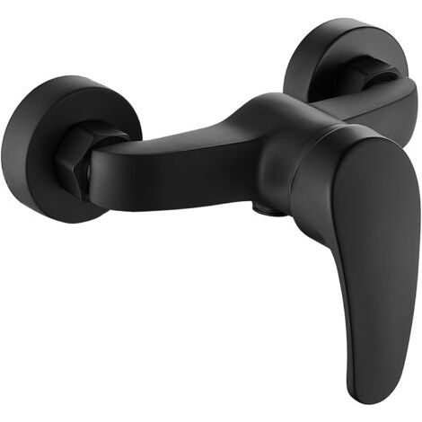 Qorva-schwarze Messing-1/2"-duscharmatur Für Badewanne Und Verchromte Badezimmerdusche.