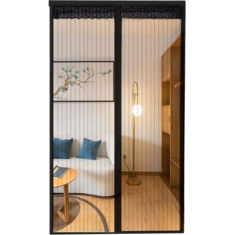 Qorva Magnetisches Tür-moskitonetz, Anti-moskito-türvorhang Mit Magnetverschluss, Kein Bohren Erforderlich, Für Balkontüren, Kellertüren, Fenstertüren (80 X 200 Cm)