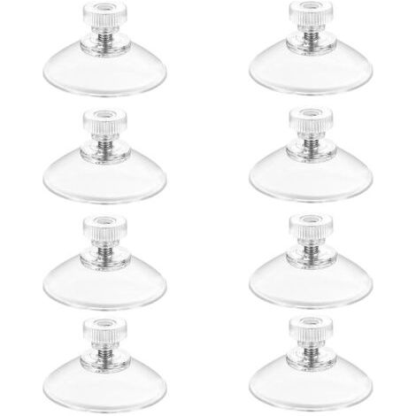 Qorva Schraubsaugnäpfe, 8 Stück, 41 Mm Saugnäpfe Mit Gewinde, Extra Starke Pvc-kunststoff-saugnäpfe Zur Vorhangaufhängung Mit Isolierung