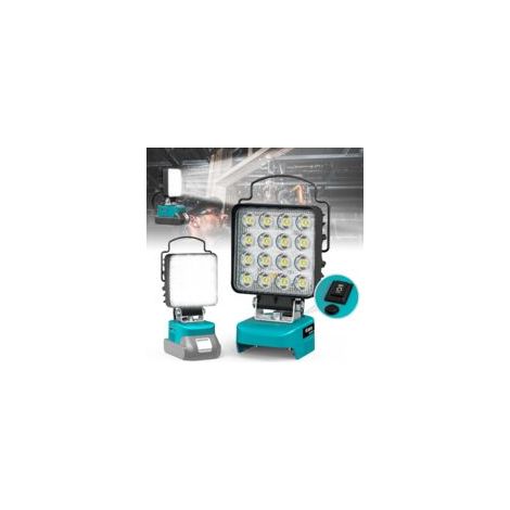 Kabellose Led-arbeitsleuchte Für Makita 18v – 48w/4800lm, Wiederaufladbar Mit Typ-c- Und Usb-anschluss, Tragbarer Fluter, Ideal Für Garagen, Baustellen Und Camping