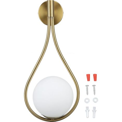 Runde, Verstellbare Led-wandleuchte Im Industrie-stil Mit Glas-metall-tropfen-design Für Den Innenbereich, Geeignet Für Kinderzimmer, Wohnzimmer Und Treppenhaus