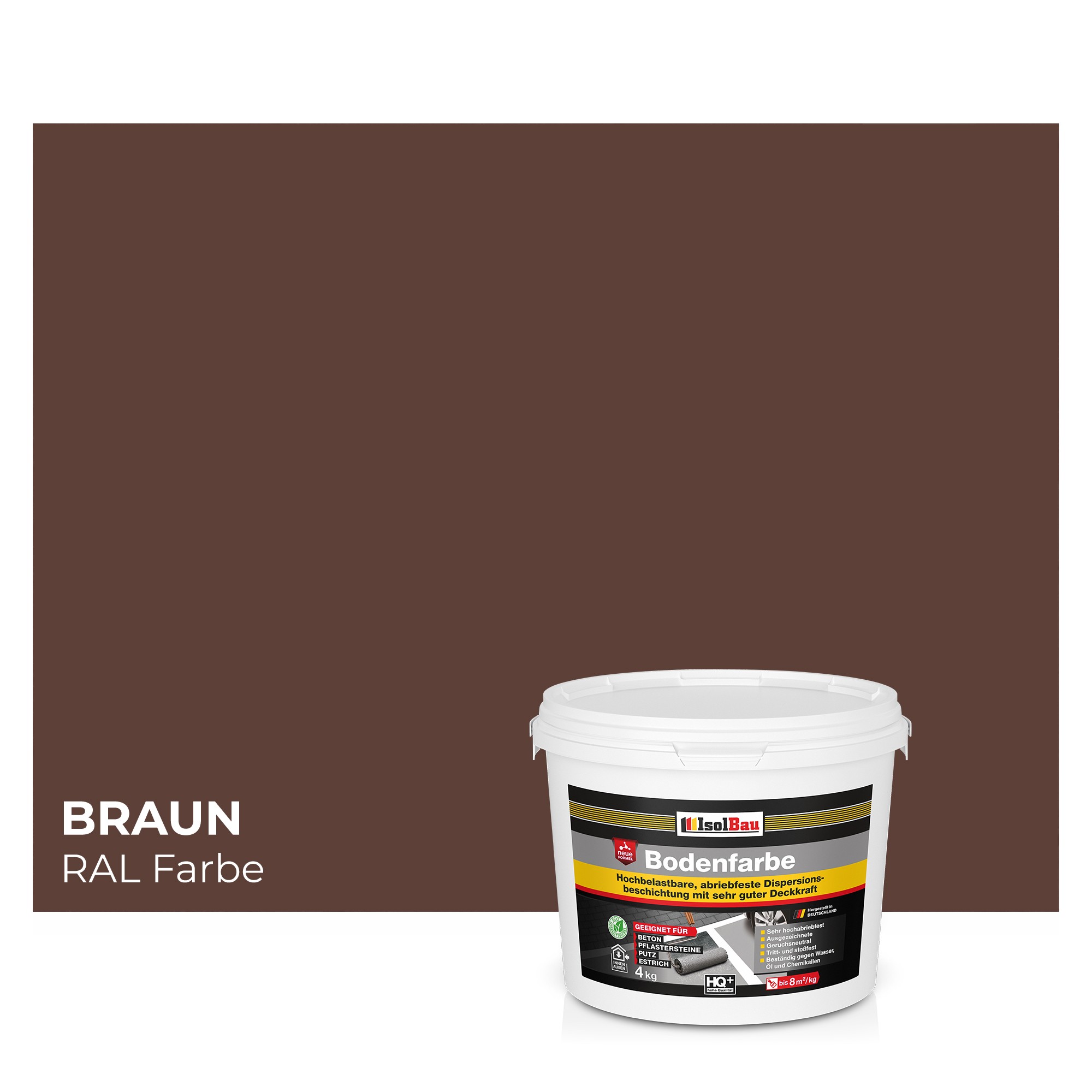 Bodenfarbe Betonfarbe Braun 4 Kg Bodenbeschichtung Fußbodenfarbe Ral Farbe