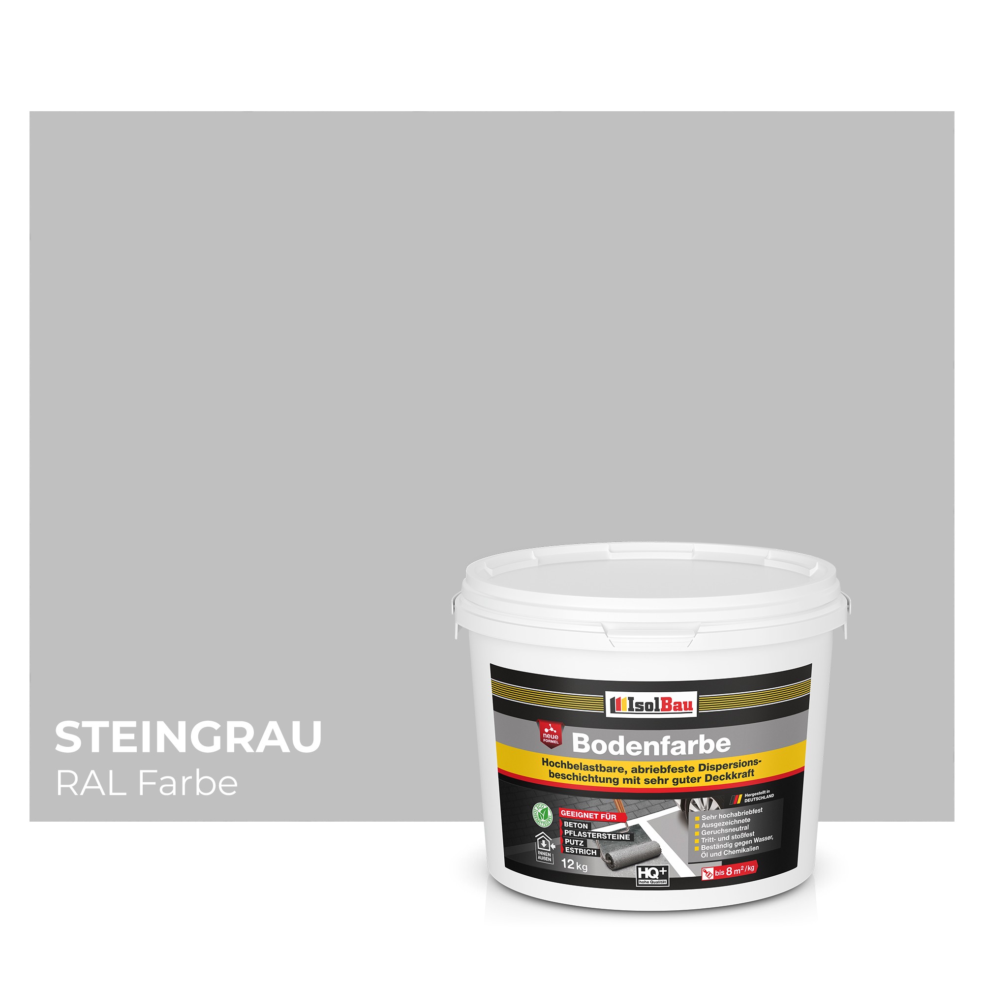 Bodenfarbe Betonfarbe Steingrau 12 Kg Bodenbeschichtung Fußbodenfarbe Ral Farbe