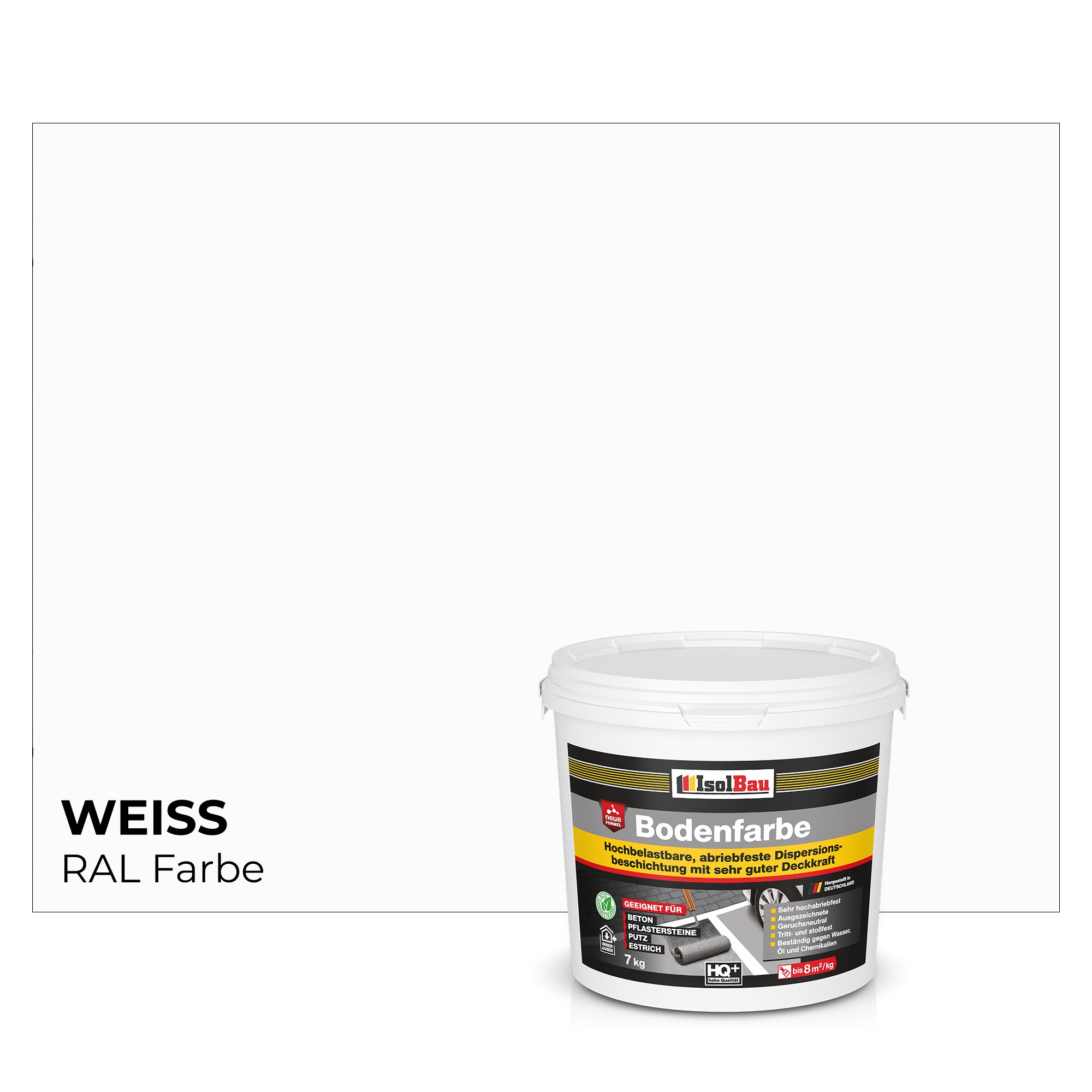 Bodenfarbe Betonfarbe Weiss 7 Kg Bodenbeschichtung Fußbodenfarbe Ral Farbe