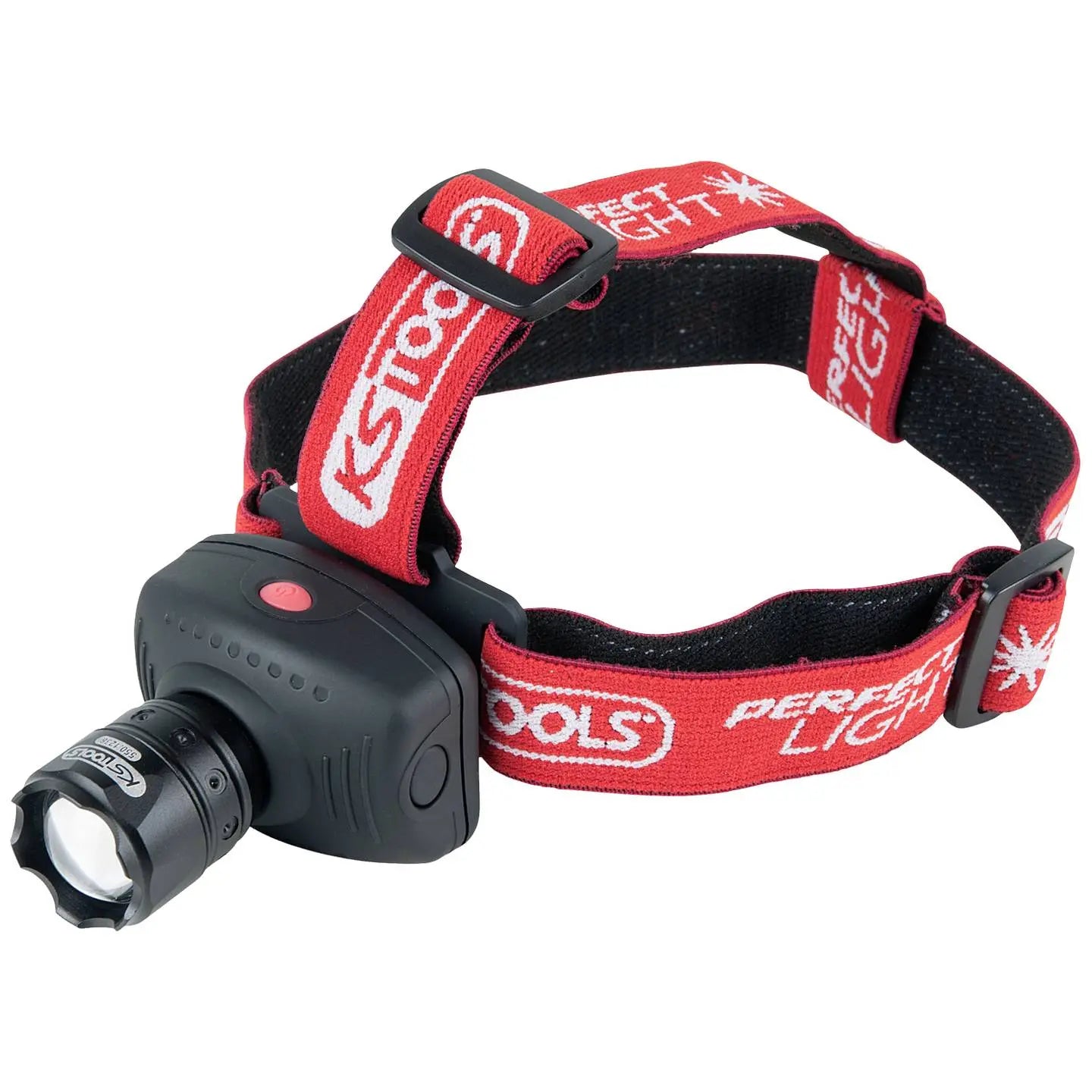 [neuwertig] B-ware Ks Tools Stirnlampe Kopflampe Led Perfect Light Fokus Rot Batterie 140 Lm